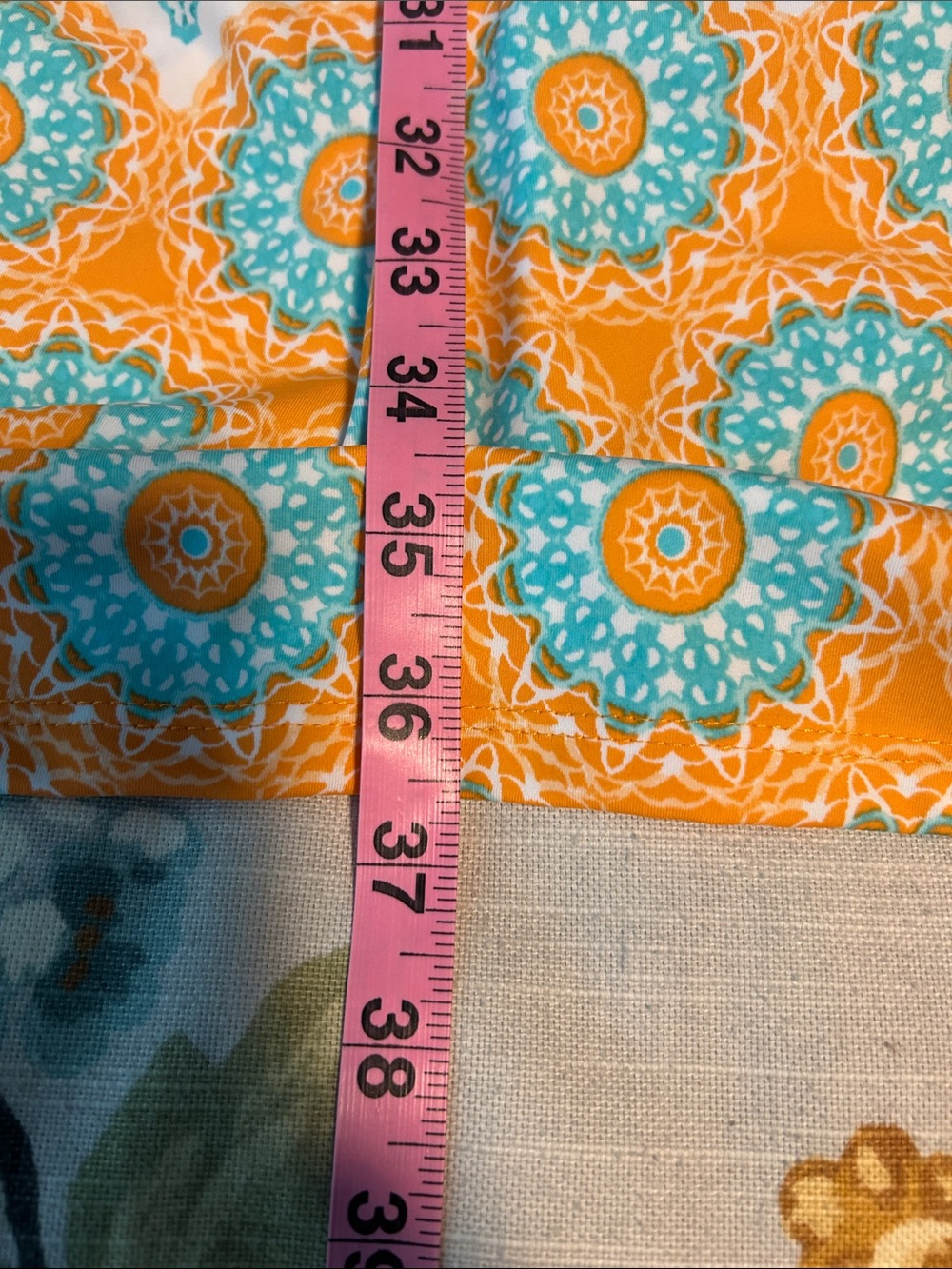 Cabana Life Teal and Orange Geometric Beach Dress - Picture 7 of 9